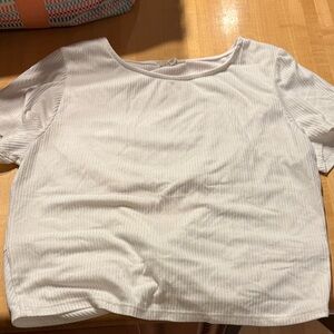 Moa Moa White Short Sleeve Top